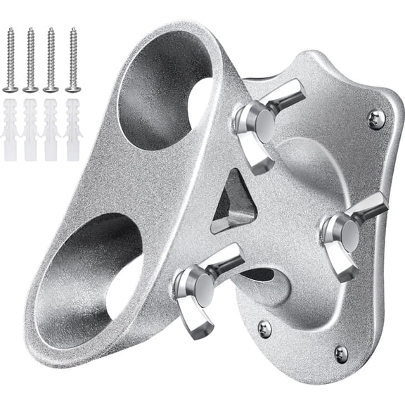 Quickly Install Outdoor Flag Holder Regulable Butterfly Clamps Rustproofed Aluminum Brackets Fit 1In Poles