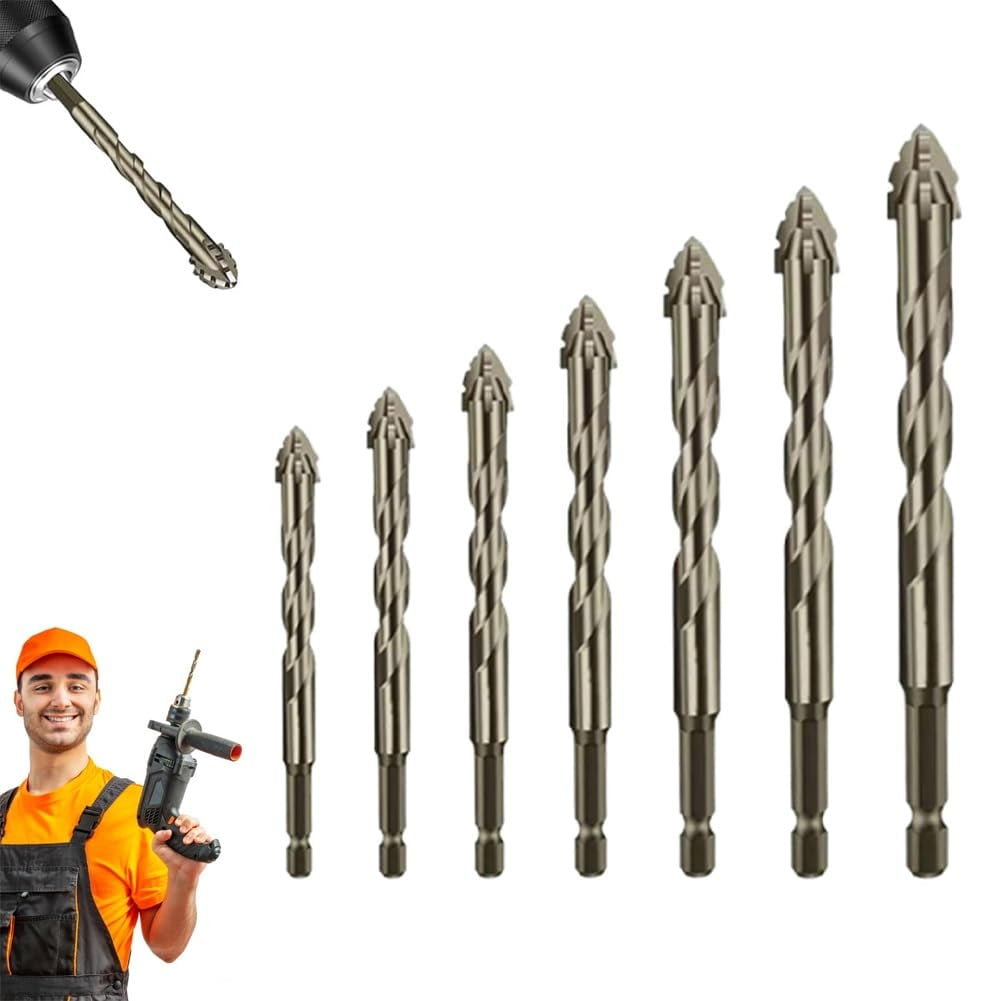 Beooshop Four Blade Serrated Eccentrc Drll Bts,Premum Serrated Edge