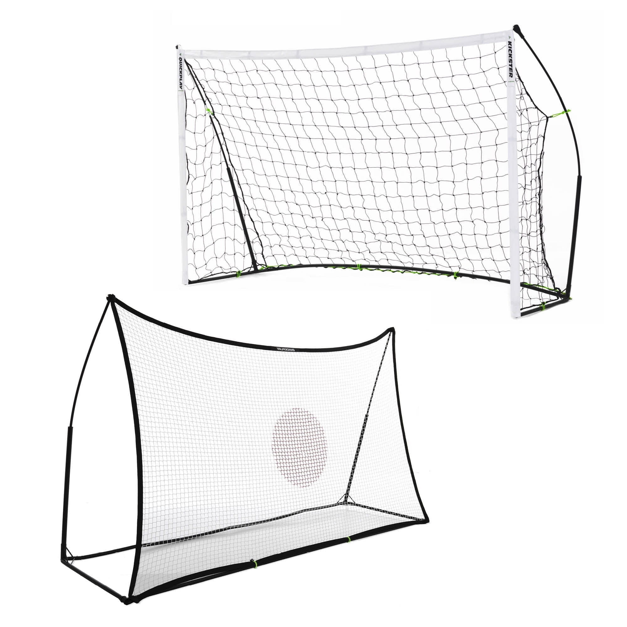 Quickplay Kickster 2in1 Adjustable Soccer Goal & Rebounder - Practice Shooting & Football - 8x5'