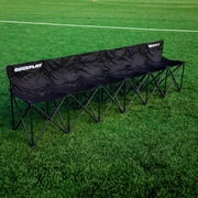 Quickplay PRO with Easy Setup and Portable Chairs Folding Bench, Black