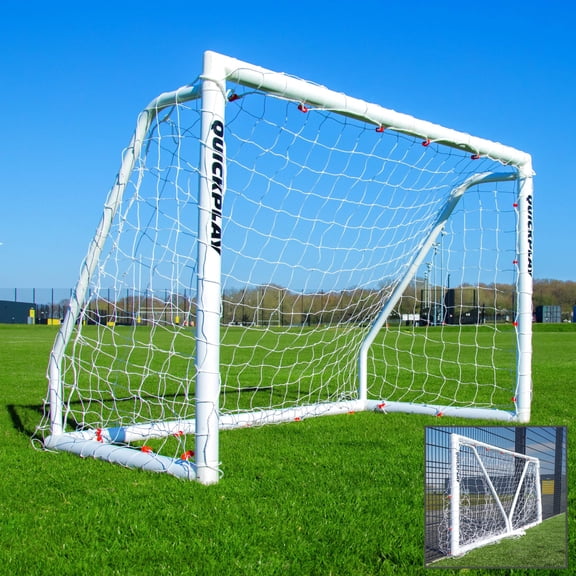 QUICKPLAY Q-FOLD Match Folding Soccer Goal 6x4ft with Net, 4v4 Size for U6-U8