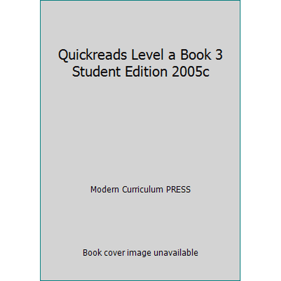 Pre-Owned Quickreads Level a Book 3 Student Edition 2005c (Paperback) 0765267225 9780765267221
