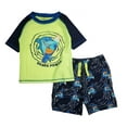 thumbnail image 1 of Quicksand Boys' 2-Piece UPF 50+ Rash Guard and Swimsuit Trunks Set (12M, Yellow Shark), 1 of 1