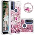 thumbnail image 1 of Quicksand Case for Motorola Moto G Play (2023)/ G Power 2022/ G Pure, Glitter Sparkle Flowing Clear Soft TPU Liquid Cover Case with Bling Diamond Kickstand for Moto G Play (2023) -Rose Gold, 1 of 14