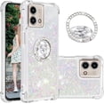 thumbnail image 1 of Quicksand Case for Motorola Moto G Stylus 5G (2023) for Women Girls, Glitter Sparkle Flowing Clear Soft TPU Liquid Cover with Bling Diamond Kickstand for Moto G Stylus 5G (2023) -Colorful, 1 of 14
