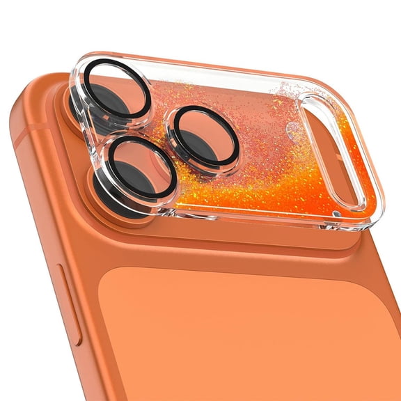 Quicksand Lens for iPhone 17 Pro Max Camera Lens Tempered Glass Protector Orange
