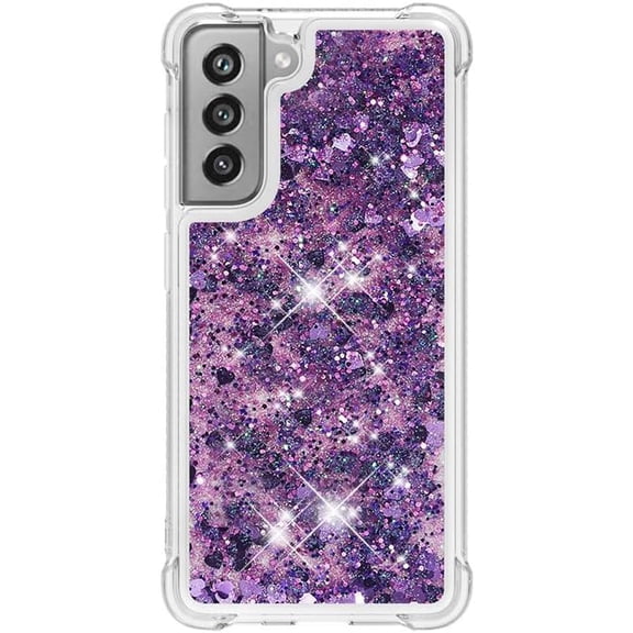 Quicksand Small Love Phone case, Clear Border, Multi-Colour Options, Drop-Proof, for Samsung Galaxy S21 S20 S10 S9 S8 Ultra Plus FE Note20 Note10 Note9 Note8 Phone Case (P3,Note20)