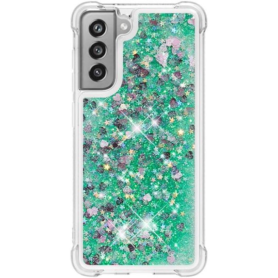 Quicksand Small Love Phone case, Clear Border, Multi-Colour Options, Drop-Proof, for Samsung Galaxy S21 S20 S10 S9 S8 Ultra Plus FE Note20 Note10 Note9 Note8 Phone Case (P2,S9)