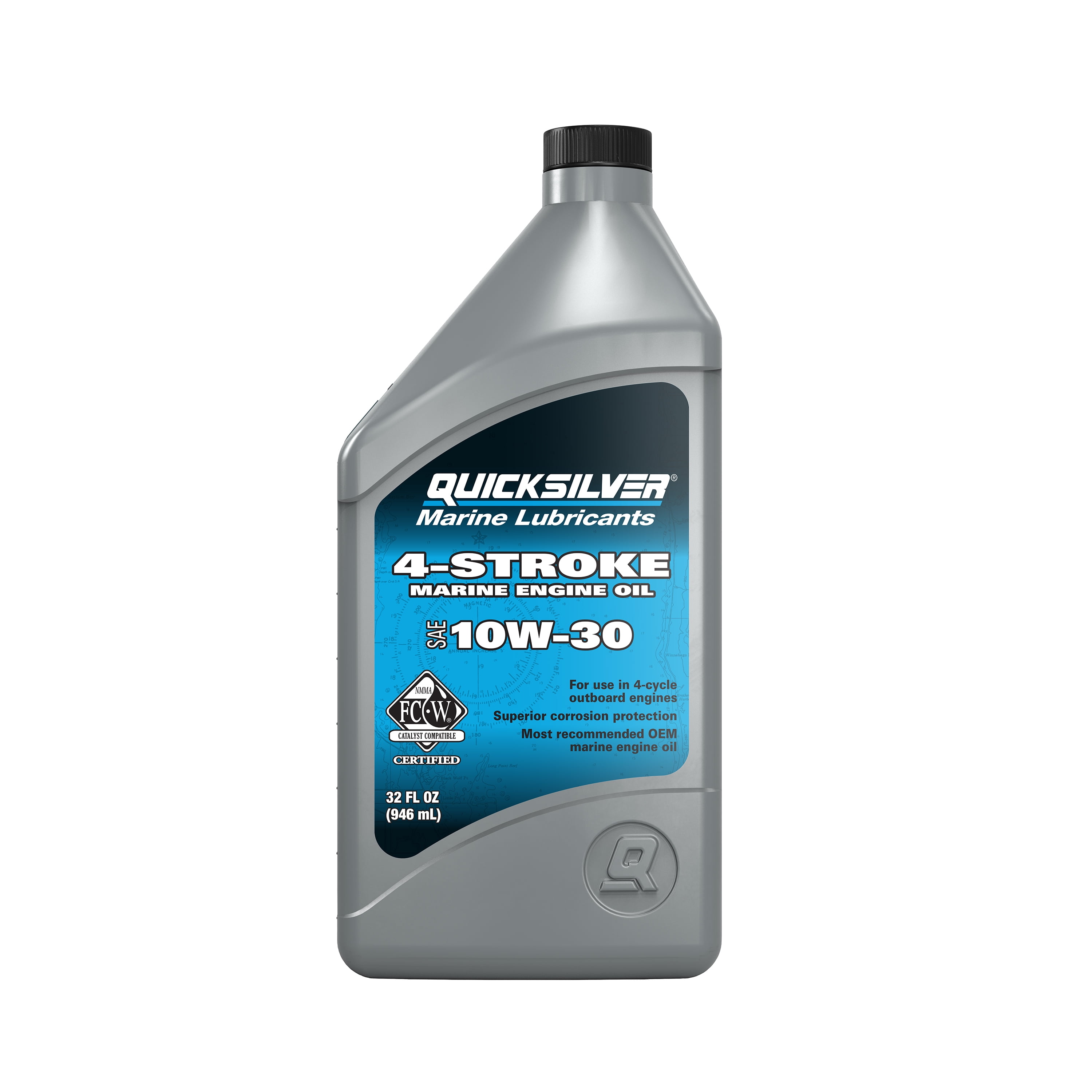 Quicksilver 10W-30 Marine Engine Oil, 1 Qt.
