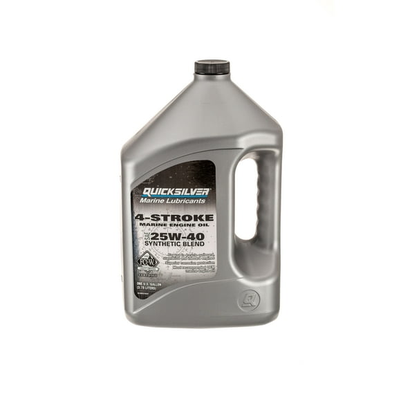 Quicksilver 25W-40 Synthetic Marine Engine Oil, 1 Gallon