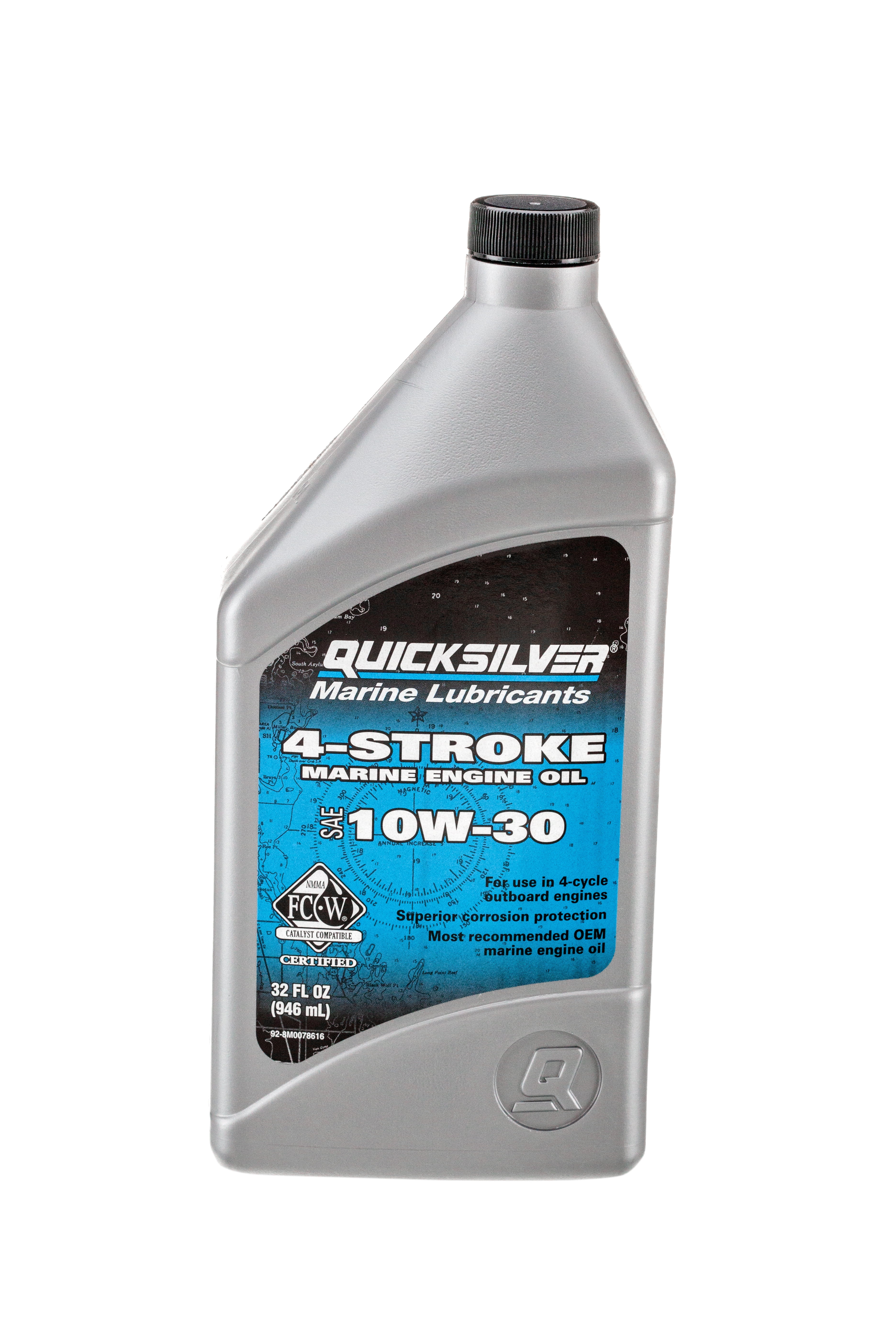 Quicksilver 4Stroke Marine Engine Oil SAE 10W30 1 Pint 8M0078616
