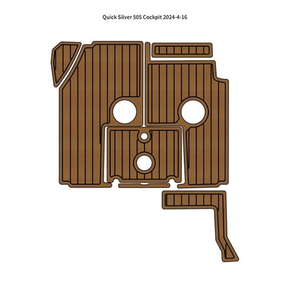 Quicksilver 505 Cockpit Pad Boat EVA Foam Faux Teak Deck Flooring Mat Floor