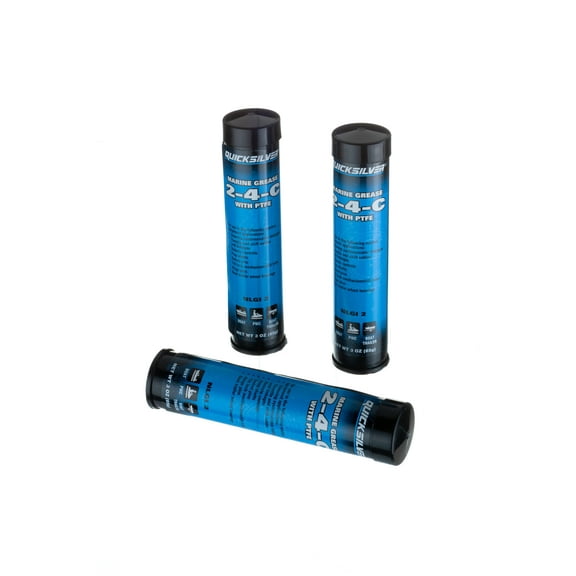 Quicksilver 802861Q1 2-4-C Marine Grease/Lubricant With PTFE, 3oz Cartridge