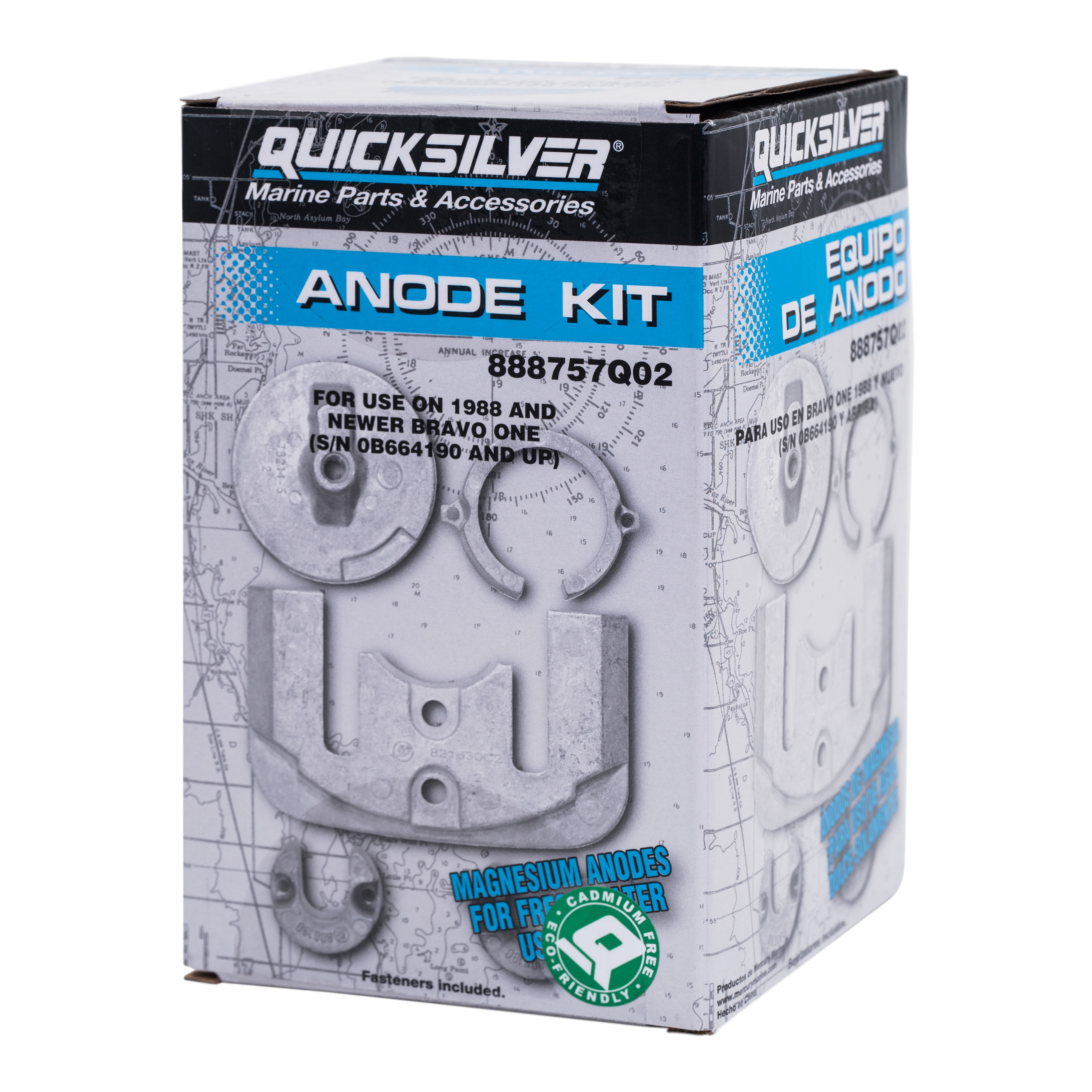 Quicksilver 888757Q02 Bravo I Anode Kit Magnesium - Walmart.com
