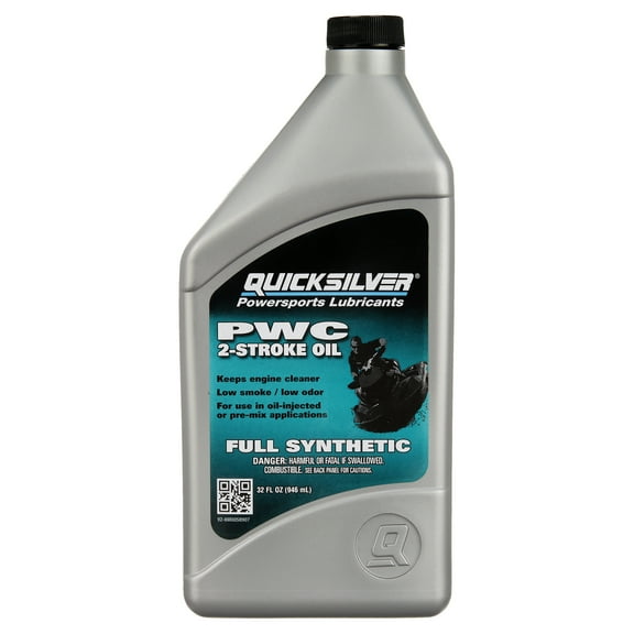 Quicksilver 8M0058907 Full Synthetic 2-Stroke PWC and Sport Boat Oil, 1 Qt.