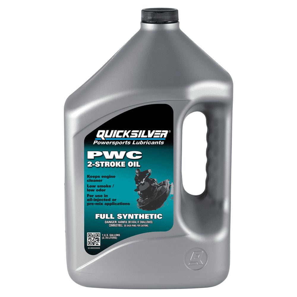 Quicksilver 8M0058908 Full Synthetic 2-Stroke PWC Marine Engine Oil, 1  Gallon 