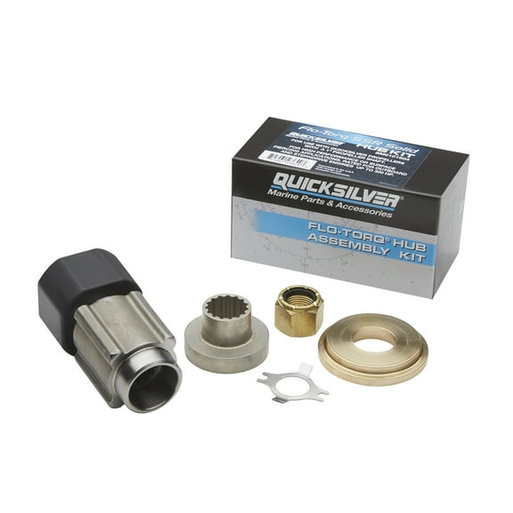 Quicksilver 8M0101604 Flo-Torq SSR Solid Propeller Hub Kit Mercury 40hp CT-350hp 4-Stroke Outboards w/ 1 In. Diameter Prop Shaft