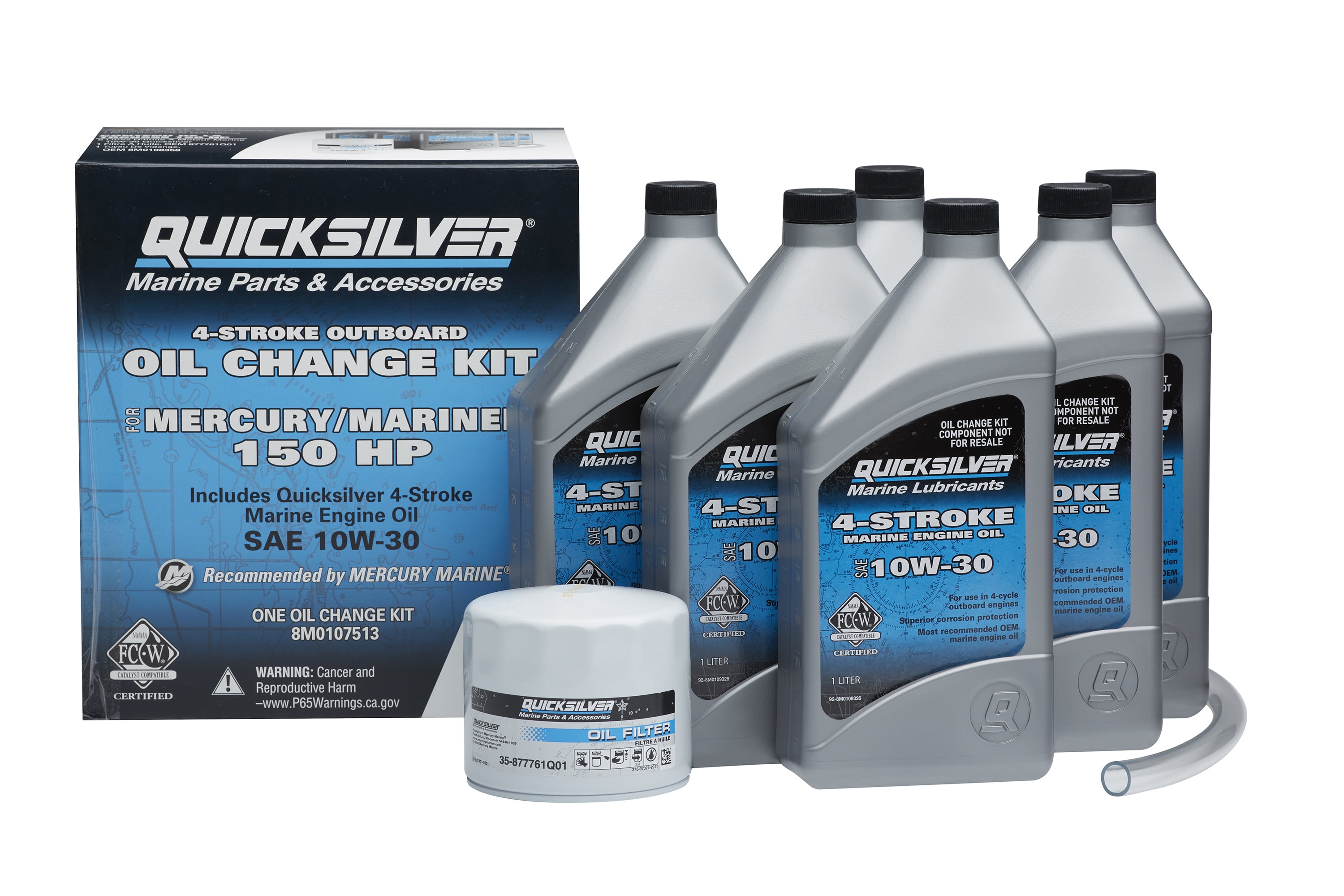 Quicksilver 8M0107513 Marine Engine Oil Change Kit for Mercury/Mariner