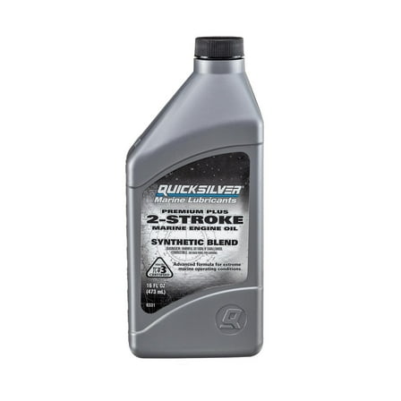 Quicksilver 8M0116447 Advanced Premium Plus TC-W3 2-Cycle Outboard Synthetic Blend Oil, 16oz Bottle