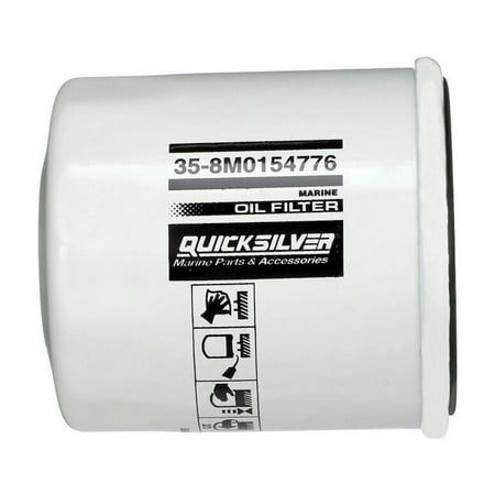 Quicksilver 8M0154776 Oil Filter for Select 2000-2018 Yamaha, Honda, and Nissan/Tohatsu 9.9-115hp Outboards price history and forecast - Quicksilver 8M0154776