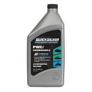 Quicksilver 8M0169033, 2-Stroke PWC/Snowmobile Engine Oil – Premium Synthetic Blend – 1 Qt.