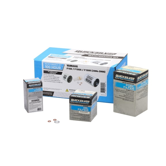 Quicksilver 8M0222281 100 Hour Maintenance Kit for Yamaha F150/F150A/F150B Outboards