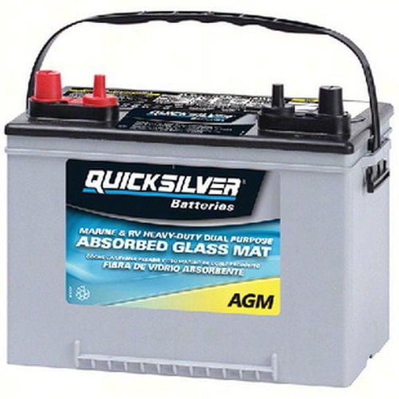 Quicksilver Absorbed Glass Mat White Non-Spillabe Battery