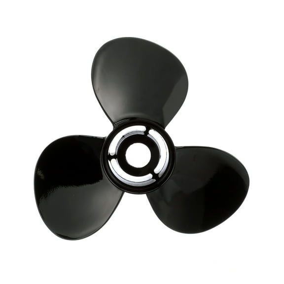Quicksilver Black Diamond 3-Blade Aluminum Propeller, 13.25" Diameter x 17" Pitch, Right Hand Rotation