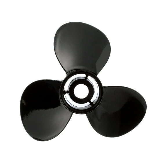 Quicksilver Black Diamond 3-Blade Aluminum Propeller, 14" Diameter x 13" Pitch, Right Hand Rotation