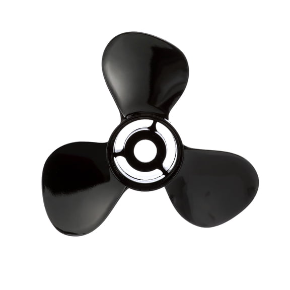 Quicksilver Black Diamond 3-Blade Aluminum Propeller, 15" Diameter x 17" Pitch, Right Hand Rotation