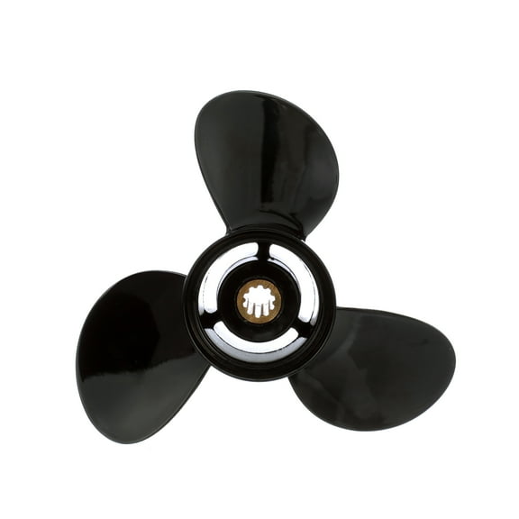 Quicksilver Black Diamond 3-Blade Aluminum Propeller, 9.8" Diameter x 9.5" Pitch, Right Hand Rotation