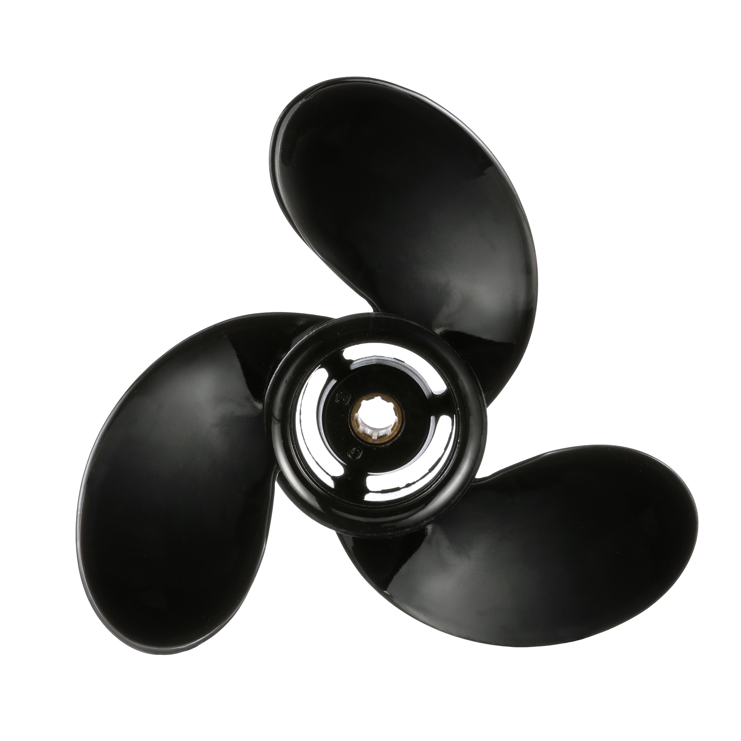 Quicksilver Black Diamond 3-Blade Aluminum Propeller, 9" Diameter x 10.5" Pitch, Right Hand Rotation
