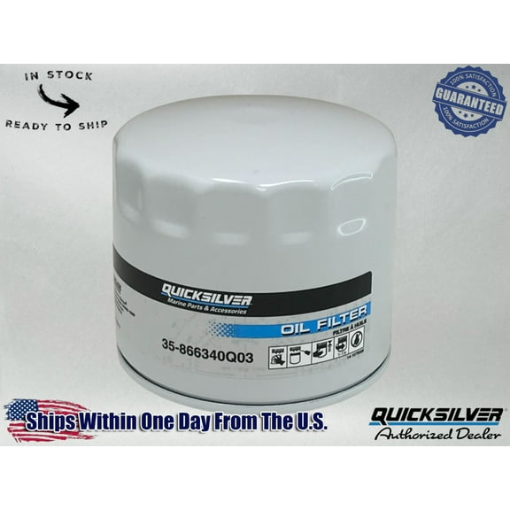 Quicksilver Genuine OEM Authentic Oil Filter 35-866340Q03