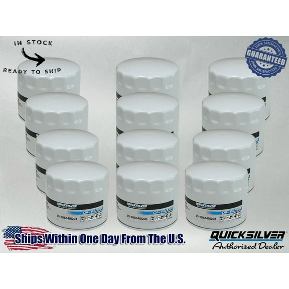 Quicksilver Genuine OEM Authentic Oil Filters 35-866340Q03 12 Pack