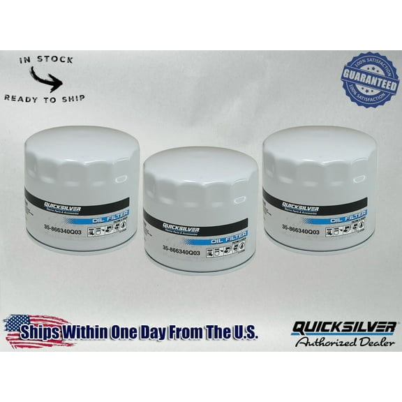 Quicksilver Genuine OEM Authentic Oil Filters 35-866340Q03 3 Pack