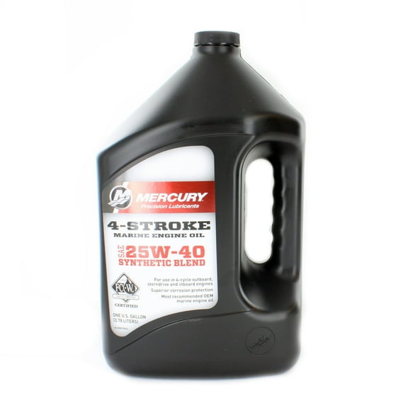 Quicksilver Marine New OEM 25W-40 Synthetic Blend 4-Stroke Oil 1 Gal., 92-8M0078630