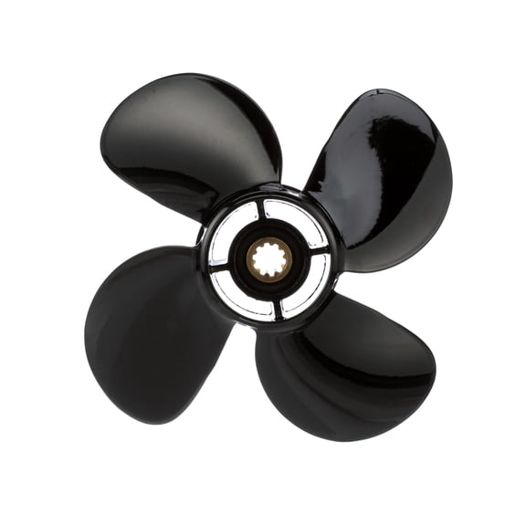 Quicksilver Nemesis 4-Blade Aluminum Propeller, 9.3" Diameter x 9.5" Pitch, Right Hand Rotation