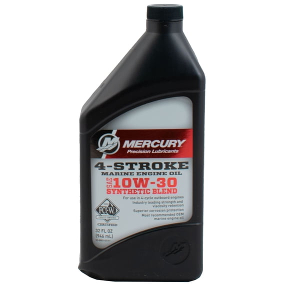 Quicksilver New OEM, 4-Stroke 10W30 Synthetic Oil, 92-8M0142141