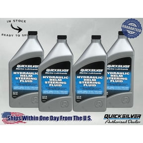 Quicksilver OEM Hydraulic Helm Steering Fluid Quarts 92-858078Q01 4 Pack