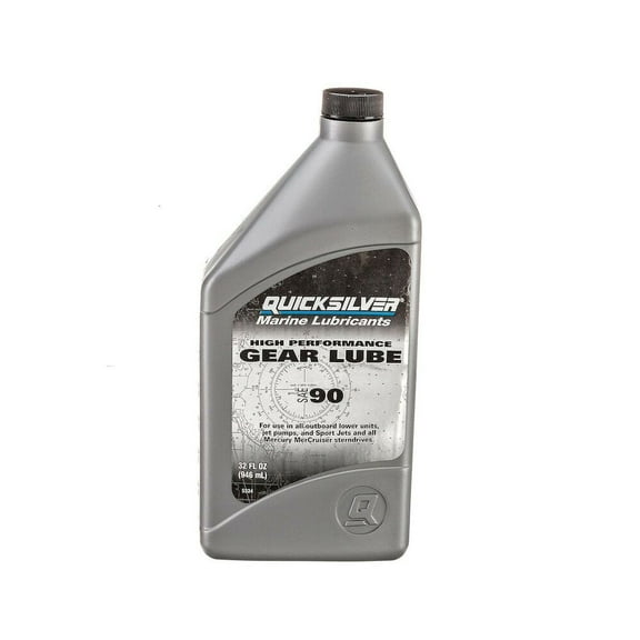 Quicksilver SAE 90 High Performance Gear Lube for Outboards and Sterndrives, 32 oz