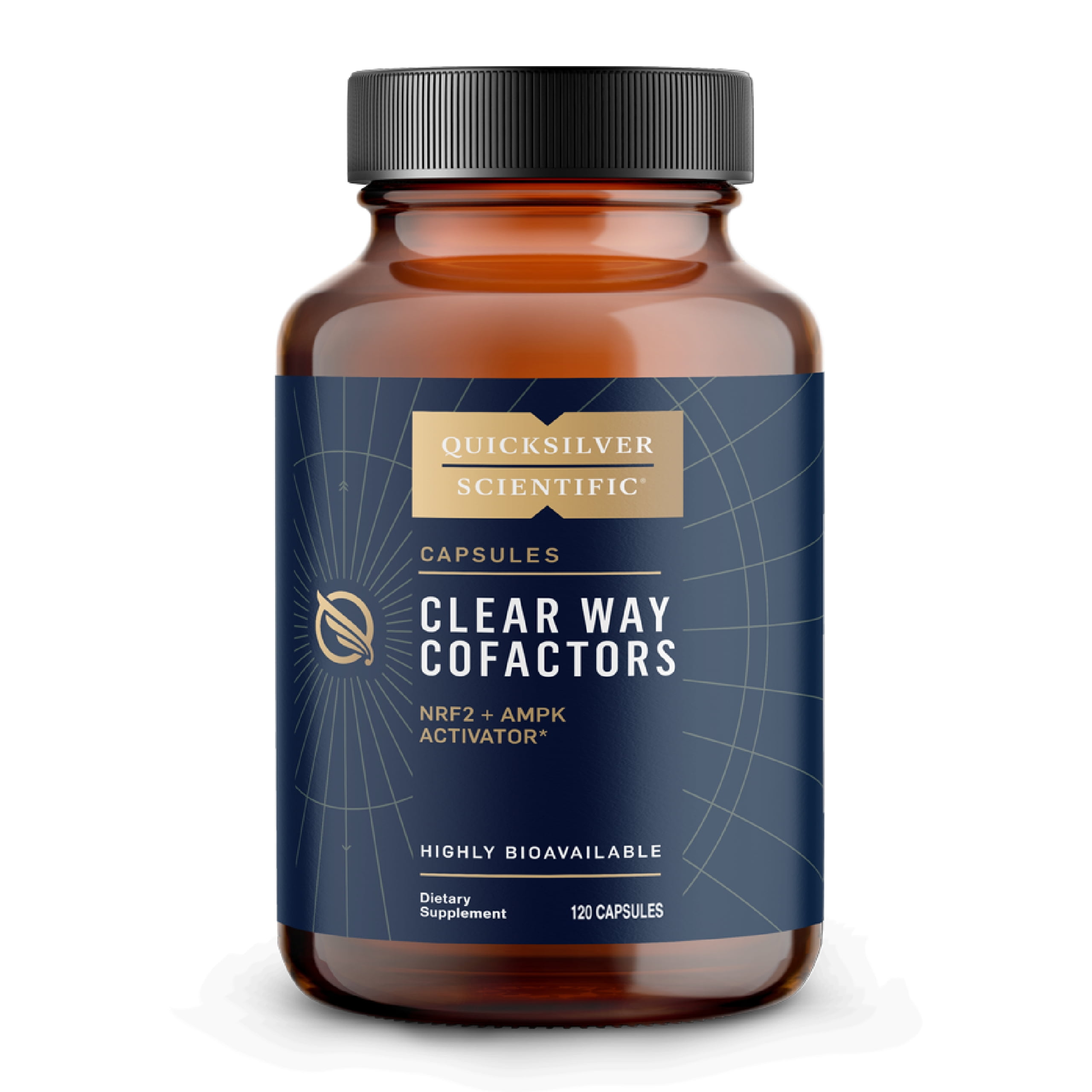 Quicksilver Scientific Clear Way Cofactors - Body Detox Cleanse Support with Vitamin B1, Dandelion Extract, Quercetin & Nattokinase Enzyme - Antioxidant Cleanse to Support Gut Health (120 Capsules)