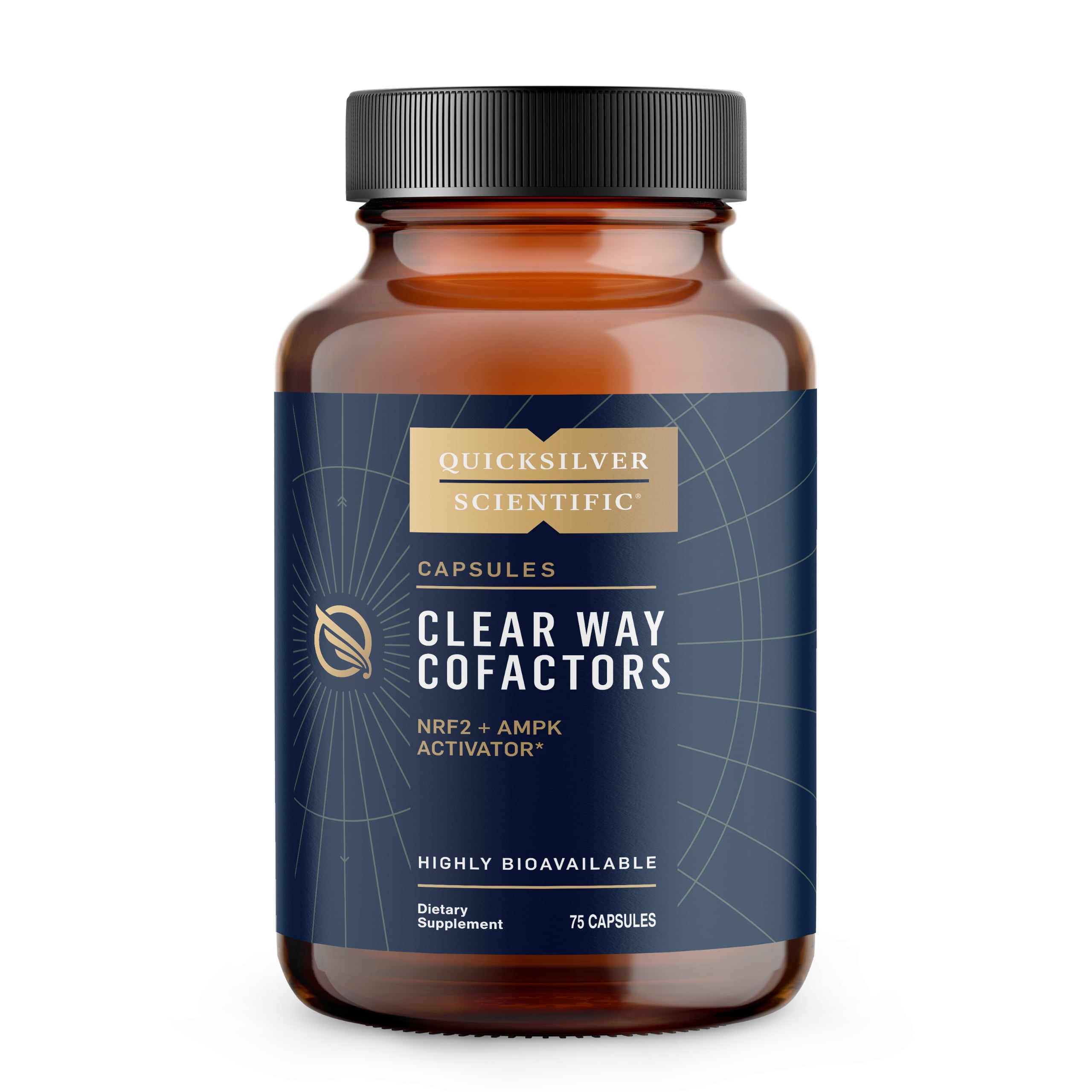 Quicksilver Scientific Clear Way Cofactors - Body Detox Cleanse Support with Vitamin B1, Dandelion Extract, Quercetin & Nattokinase Enzyme - Antioxidant Cleanse to Support Gut Health (75 Capsules)