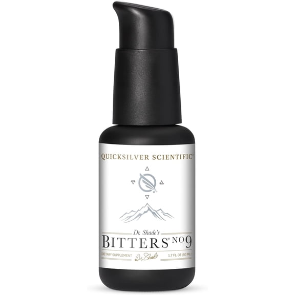 Quicksilver Scientific Dr. Shade's Bitters No. 9 - Bitters for Digestion - Fast Acting Liposomal Digestive Bitters with Milk Thistle, Burdock Root & Juniper Essential Oil - Digestive Support (50ml)