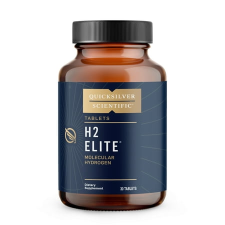 Quicksilver Scientific H2 Elite - Molecular Hydrogen for Energy + Metabolism Support, Water Tablets Perfect for Open Containers - Magnesium Malate Drink Additive (30 Molecular Hydrogen Tablets)