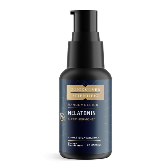 Quicksilver Scientific Liposomal Melatonin - Bedtime, Jet Lag & Immune Support Melatonin Liquid for Adults - Efficient, Superior Absorption 1mg Melatonin to Minimize Morning Drowsiness (30 ml)