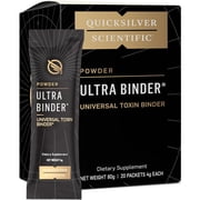 Quicksilver Scientific Ultra Binder Stick Packets - Multi Toxin Binder with Bentonite Clay Powder, Zeolite Detox & Charcoal - Supplement for Gut Support & The Bodys Toxin Removal Process 20 Sticks