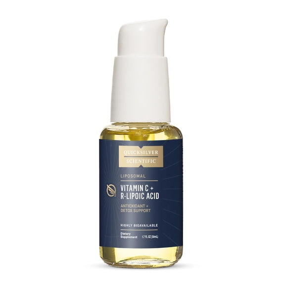Quicksilver Scientific Vitamin C + R Lipoic Acid - Liposomal Vitamin C with RLA - Antioxidant, Detox & Immune Support Supplement - Liquid Vitamin C with Superior Absorption (50 ml)
