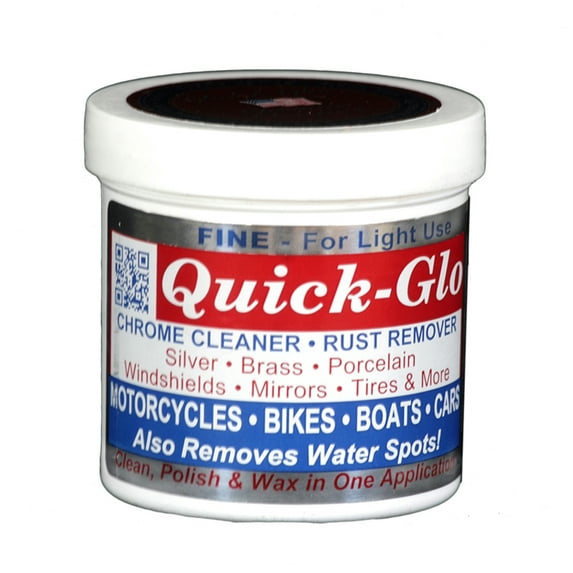 Quickway Brands Quick Glo Cleaner Chrome Quick-Glo 8oz Fine Rust Remover Car