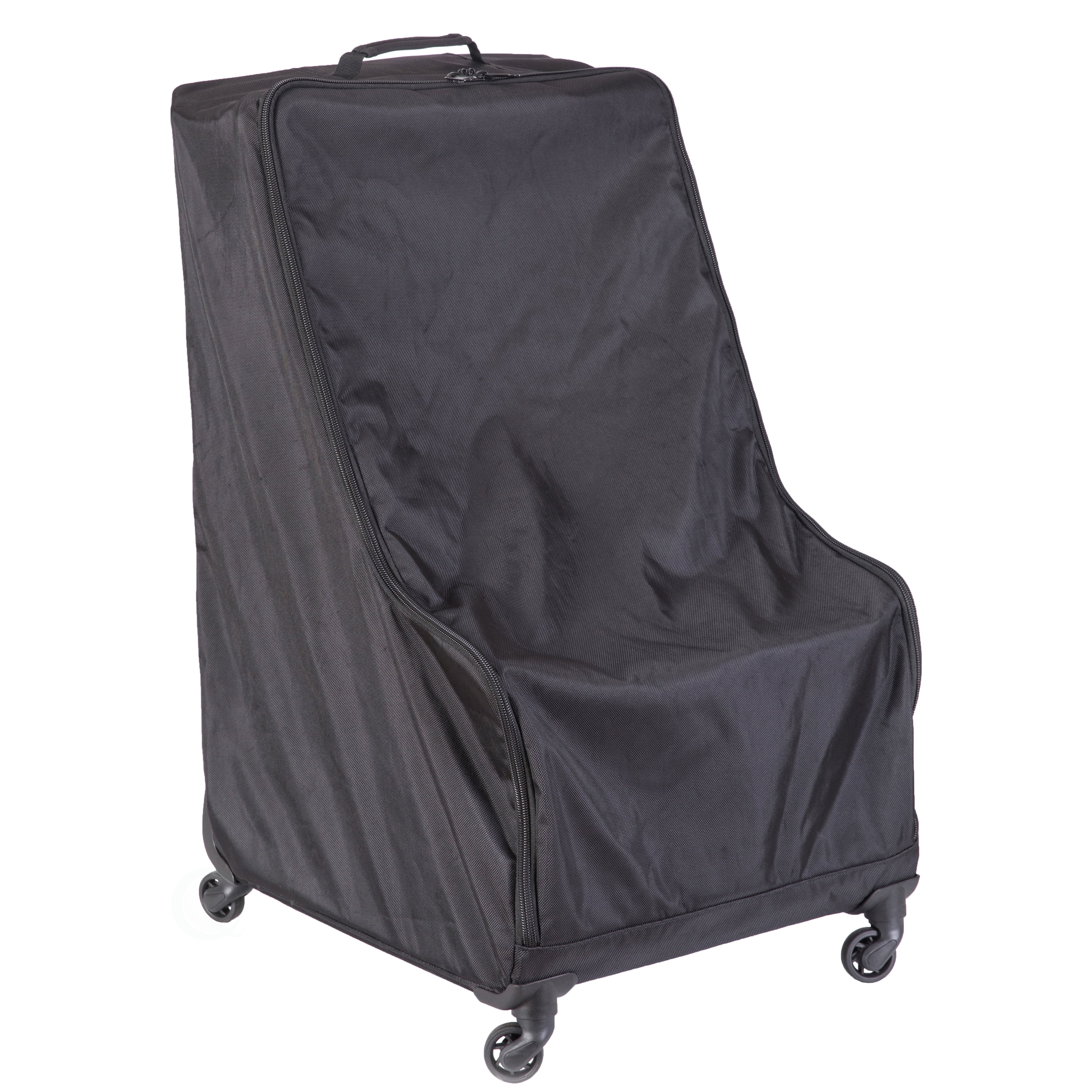 Quickway Imports 2.25 x 18.25 x 20 in. Children Car Seat Travel & Storage Bag with Wheels, Black