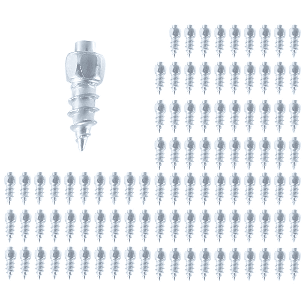 Quickwittc 100PCS 12mm Tire Studs Carbide Screw Snow Spikes Anti-Slip Anti-Ice for Car/SUV/ATV/UTV Car Stud
